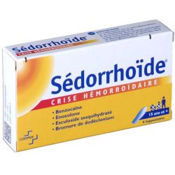 Sédorrhoïde Crise hémorroïdaire 8 suppositoires