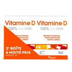 Vitavea Vitamine D - Lot de 2 x 90 Comprimés - Défenses naturelles, capital osseux et musculaire