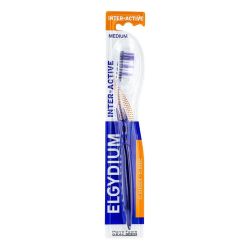 Elgydium Brosse à Dents Inter-Active Médium - Violet - Hygiène Dentaire Quotidienne