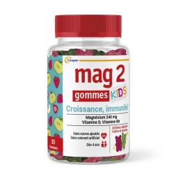Mag 2 Croissance Immunité Kids - 30 Gommes - Sans Sucre Ajoutés -  Favorise Croissance et Immunité