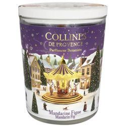 Collines de Provence Bougie Parfumée Mandarine Figue 180g – Ambiance lumineuse