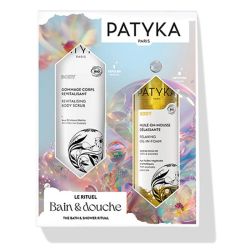 Patyka Coffret Noël Corps 2024 - Le Rituel Bain et Douche BIO - Gommage + Huile en Mousse