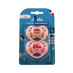 Dodie Reforest'Action Lot de 2 Sucettes Anatomiques - En Silicone - +6 Mois - Panda