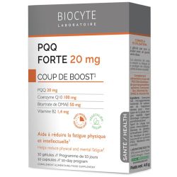 Biocyte PQQ Forte 20mg Coup de Boost 10 gélules – Énergie et longévité cellulaire