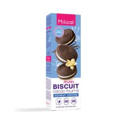 Milical Mon Biscuit Cacao Fourré Saveur Vanille - Boîte de 8 biscuits
