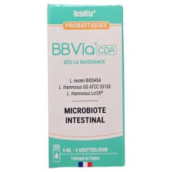 Octovita BBVia CDA Gouttes 6ml - Pour bébés dès la naissance, microbiote intestinal, complément alimentaire