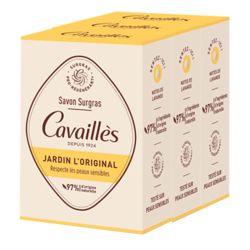 Rogé Cavaillès Savon Surgras - Parfum Jardin l'Original - Protège les Peaux Sensibles - 3 x 200 g