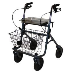 Vitadomia Déambulateur 4 Roues Move TA3903 - Pliable avec siège, tablette et panier