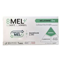 8:MEL+ Mélatonine 1mg - 30 comprimés