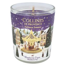 Collines de Provence Bougie Parfumée Mandarine Figue 75g – Ambiance lumineuse