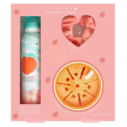 Inuwet Coffret Mousse de Douche & Accessoires "Bubble Peach"