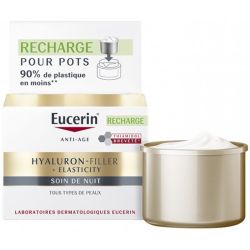 Eucerin Hyaluron-Filler + Elasticity Soin de Nuit - Recharge de 50 ml - Raffermit la peau et réduit les rides