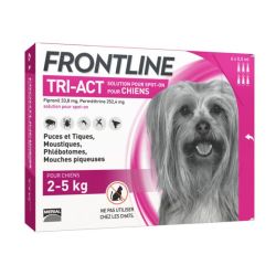 Frontline Tri Act spot on Très Petit Chien 2 - 5 kg 6 pipettes