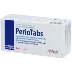 NitrAdine PerioTabs Comprimés Effervescents Solution De Brossage Dentaire 10 Comprimés – Gencives et implants