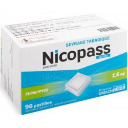 Nicopass 1,5mg eucalyptus 96 pastilles