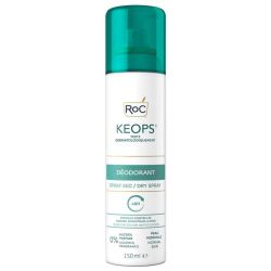 RoC Keops Déodorant Spray Sec - 48H d'Efficacité - Sans Alcool ni Parfum - 150 ml