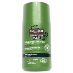 Cattier Men Déodorant Roll-On Bio 50ml – Fraîcheur et protection 24H
