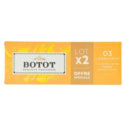 Botot 03 L'Audacieux Pâte dentifrice parfumée 2x75 ml - Cédrat, prévention caries et anti-plaque