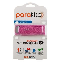 Parakito Bracelet Anti-Moustiques Adulte Violet + 2 Recharges