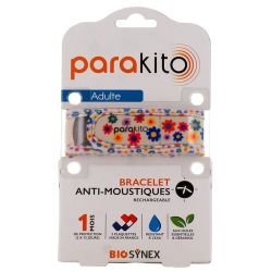 Parakito Bracelet Anti-Moustiques Adulte Fleur + 2 Recharges