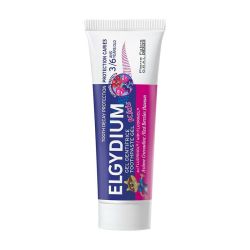 Elgydium Junior Dentifrice Enfant - Arôme Grenadine - Protection Caries - 3/6 Ans - Lot de 2x50ml