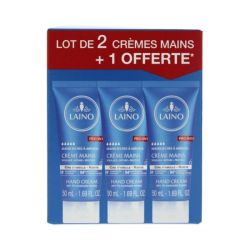 Laino Crème Mains Sèches à Abîmées - Lot de 3 x 50 ml dont 1 OFFERTE