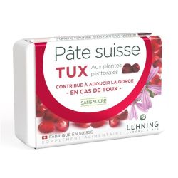 Pâte Suisse TUX Adoucit la Gorge en Cas de Toux - 40 Gommes