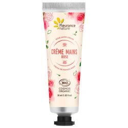 Fleurance Nature Crème Mains Bio - Parfum : Rose - Mains Douces et Hydratées - 30ml