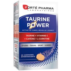 Forté Pharma Taurine Power - 30 Comprimés Effervescents - Boost immédiat et énergie durable