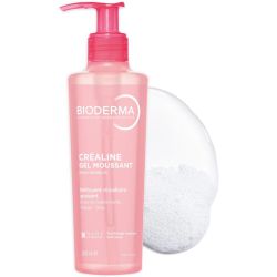 Bioderma Créaline Gel Moussant 200 ml – Gel nettoyant micellaire apaisant et hydratant peaux sensibles
