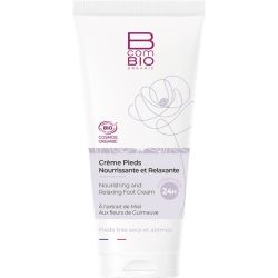 BcomBIO Crème Pieds Nourrissante et Relaxante Bio - 100 ml - Répare, hydrate et délasse intensément