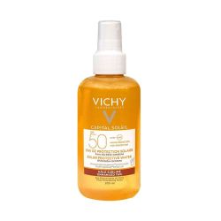 Vichy Capital Soleil Eau de Protection Solaire SPF50 - 200 ml - Haute Protection & Effet Fraîcheur