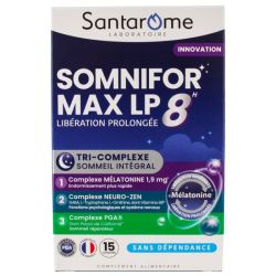 Santarome Somniflor Max LP 8H - 15 Comprimés - Sommeil profond et réparateur