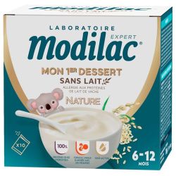 Modilac Mon 1ᵉʳ Dessert Nature Sans Lait 6-12 Mois - 10 Sachets