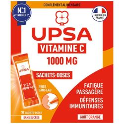 UPSA Vitalité Vitamine C 1000mg 10 Sachets – Énergie et immunité
