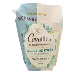 Cavaillès Recharge Gel Bain Douche Surgras Secret de Forêt 1 L - Nettoie en douceur les peaux sensibles