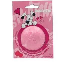 Le Comptoir du Bain Bombe de bain effervescente Idéfix Framboise 1 unité - Moment de bain ludique et de détente pour les enfants