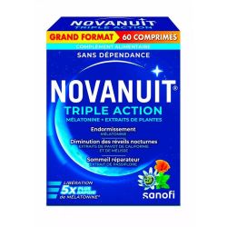 Sanofi Novanuit Triple Action - Facilite l'Endormissement - 60 Comprimés