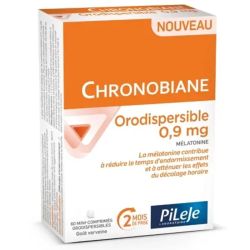 Pileje Chronobiane Orodispersible 0,9 mg 60 mini-comprimés – Endormissement et Jetlag