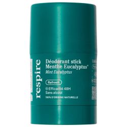 Respire Déodorant Stick Efficacité 48h Bio - 50 g - Menthe Eucalyptus - Protection 48h naturelle