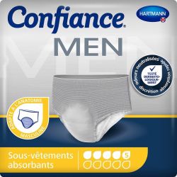Confiance Men Pants Protections Absorbantes 5 Gouttes - Taille M - 8 Pièces
