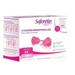 Saforelle Cup Protect Coupes Menstruelles - Taille 1 - x 2