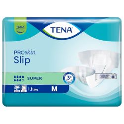 Tena Proskin Slip Super Protections Absorbantes - 30 protections - Taille M - Confortable et respirant