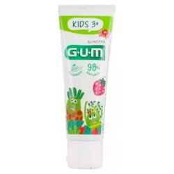 Gum Kids Dentifrice -  3 Ans et + -  Saveur Fraise - Prévient les Caries - 50 ml