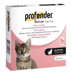 Vetoquinol Profender Spot-On Vermifuge Petit Chat - 2 Pipettes