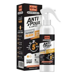 Cinq Sur Cinq Solution Flash - Anti-Poux & Lentes en 5 minutes - spray de 150ml