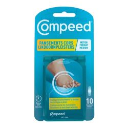 Compeed Pansements Cors Moyen Format - 10 pansements - soulagement durable des cors
