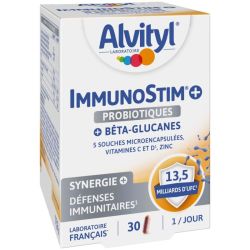 Alvityl Immunostim - 30 gélules végétales - Probiotiques, défenses immunitaires
