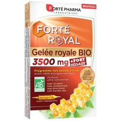 Forté Royal Gelée Royale Bio 3500mg - 10 ampoules - Défenses naturelles et vitalité intense