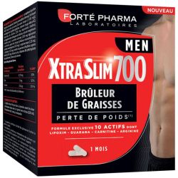 Forté Pharma Xtra Slim 700 Men - 120 Gélules - Brûle-graisses, définition musculaire et contrôle du poids